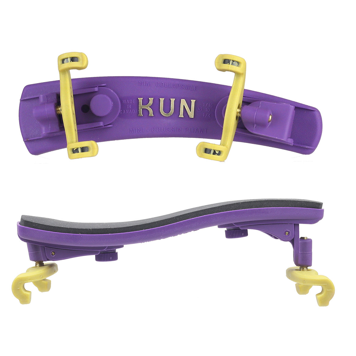 Kun Mini Collapsible Violin Shoulder Rest 1/4-1/16 Purple