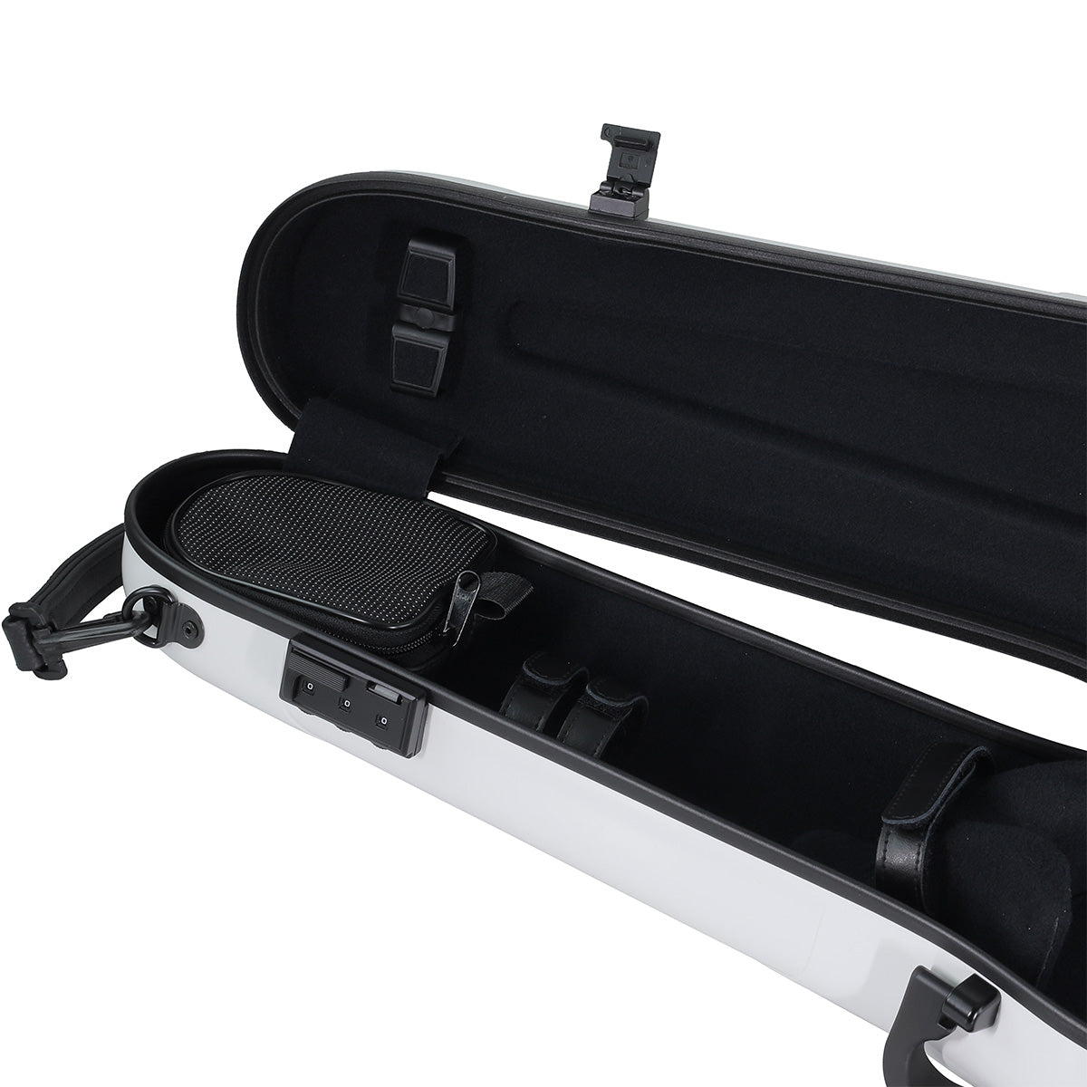 GEWA Air 1.7 Shaped Violin Case with Subway Handle White Gloss 4/4