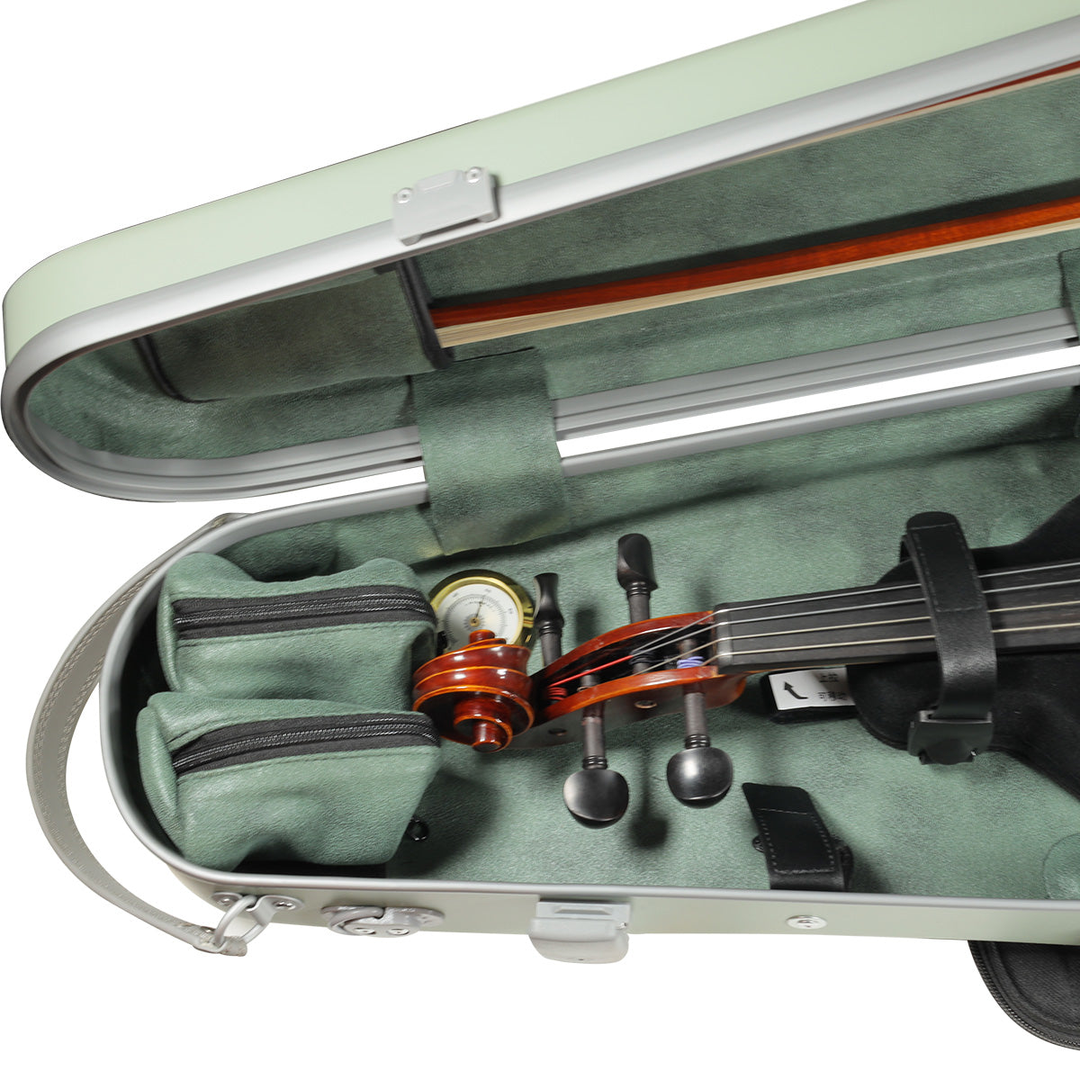 JML Carbon Fibre Adjustable 1.7 Arrow Viola Case Garden Green 15-16.5"