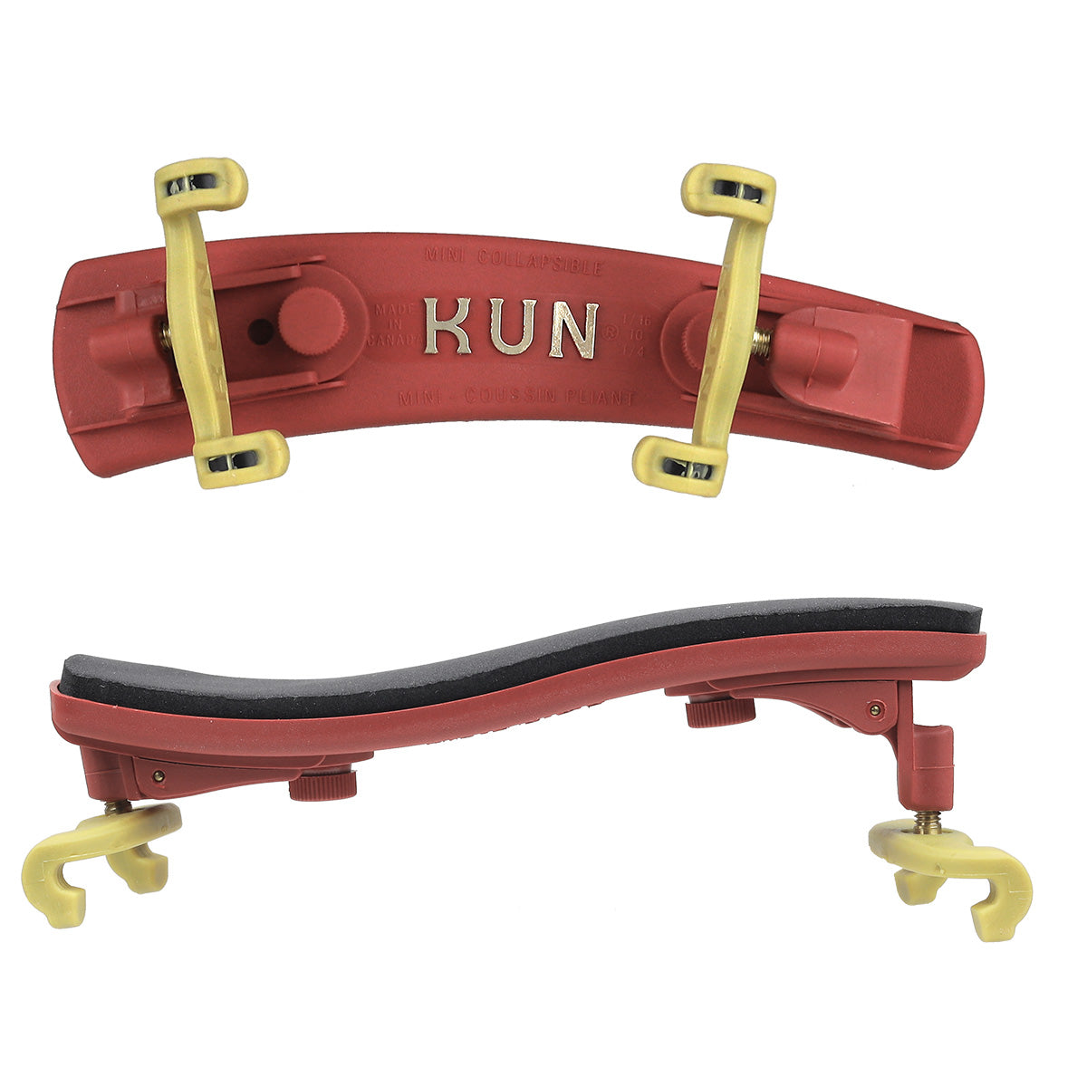 Kun Mini Collapsible Violin Shoulder Rest 1/4-1/16 Red