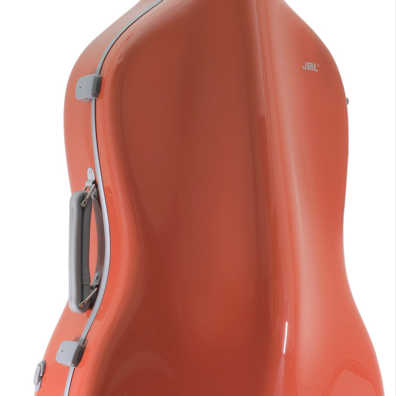JML CL-6 Carbon Luxe 2.9 Cello Case Flora Orange 4/4