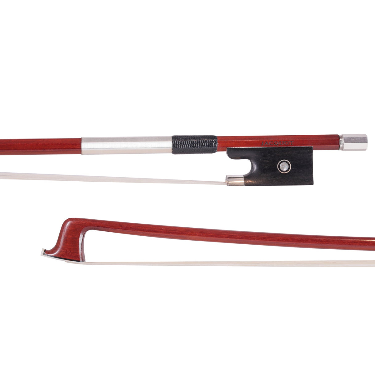 Jacquot Pernambucco Silver Mounted Violin Bow with Parisian Eye