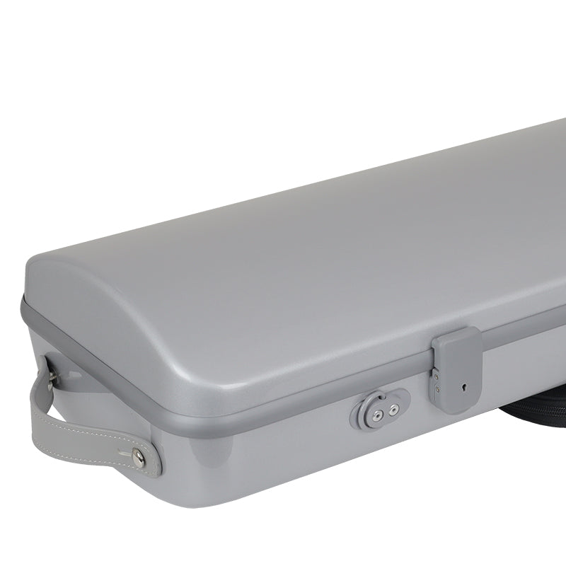 JML Carbon Fibre 1.8 Oblong Violin Case Silver 4/4