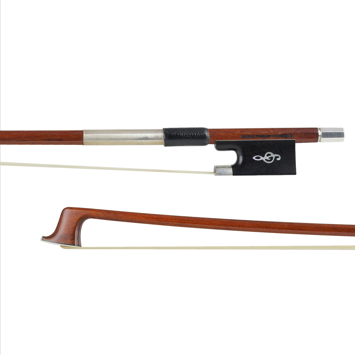 *Egidius Dörfler*** Pernambuco Octagonal Violin Bow with Treble Clef Inlay