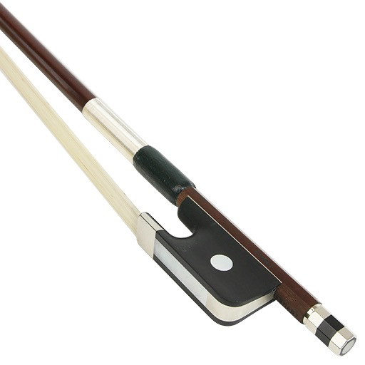 Knoll Brazilwood Round Cello Bow with Silver Lapping 3/4