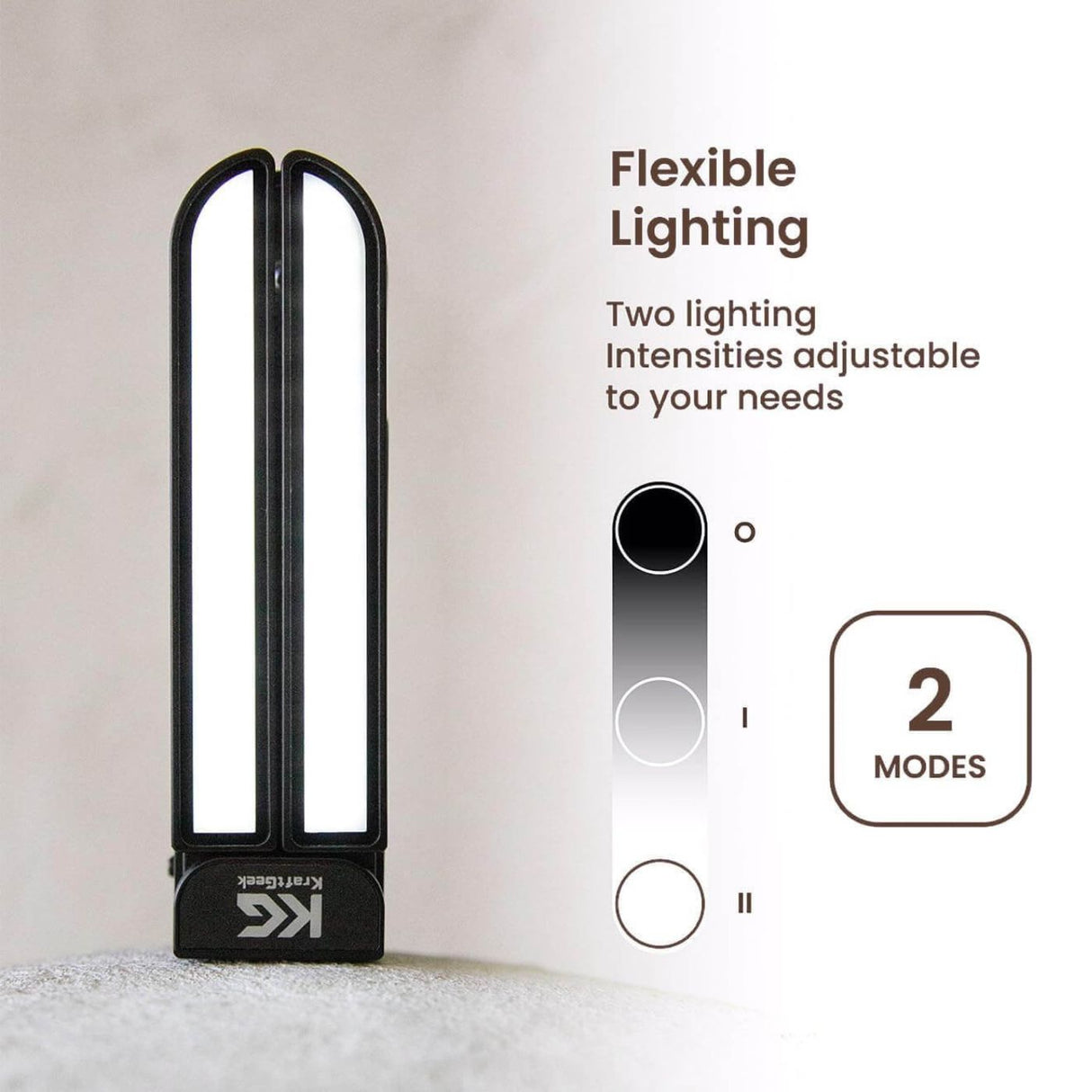 Music Stand Light - KraftGeek Bravo Foldable Music Stand Light, Black