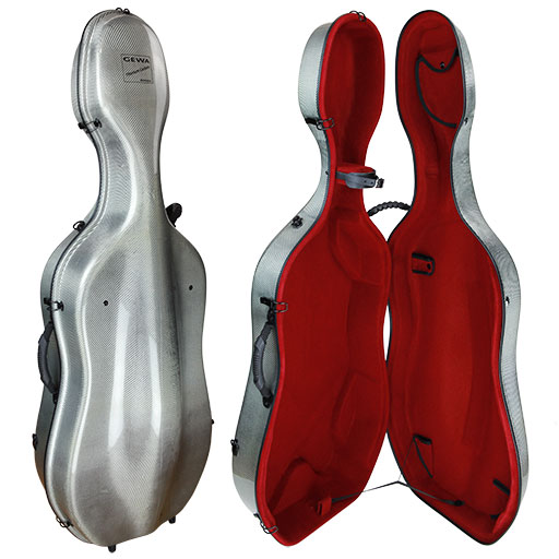 GEWA Titanium Carbon 3.3 Cello Case Silver/Burgundy