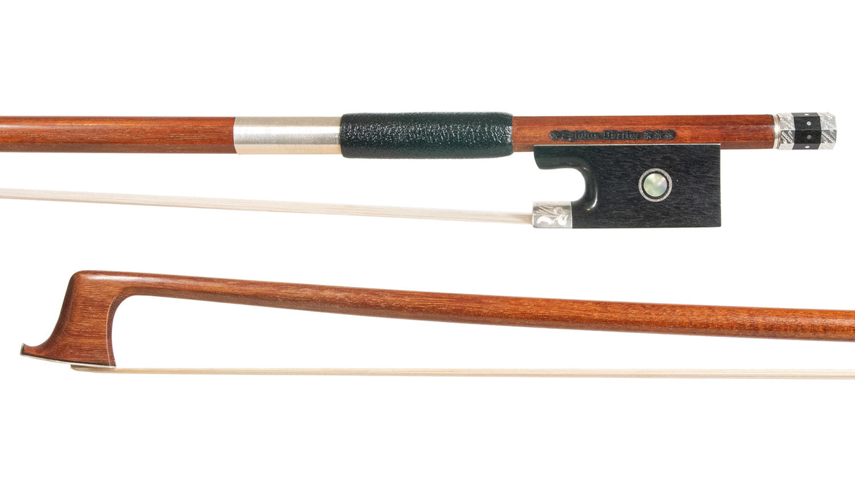 *Egidius Dörfler*** Pernambuco Round Violin Bow with Engraved Button