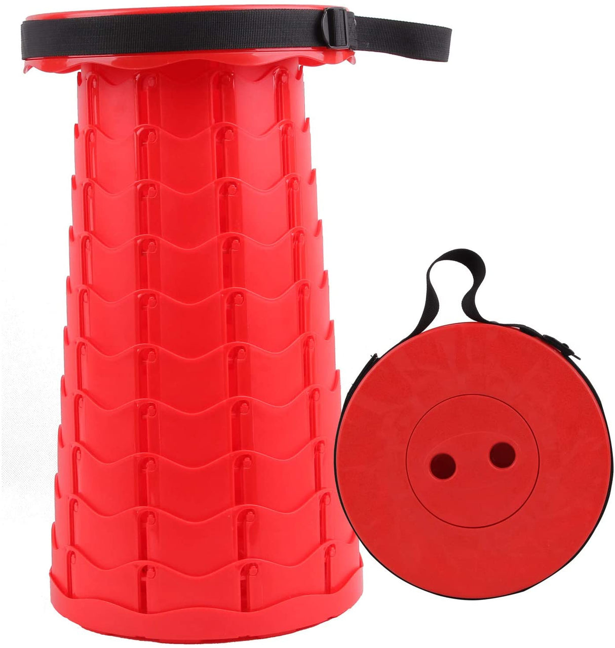 Cello Stool - Kreisler Round Plastic Adjustable 6.5-44.5cm, Red