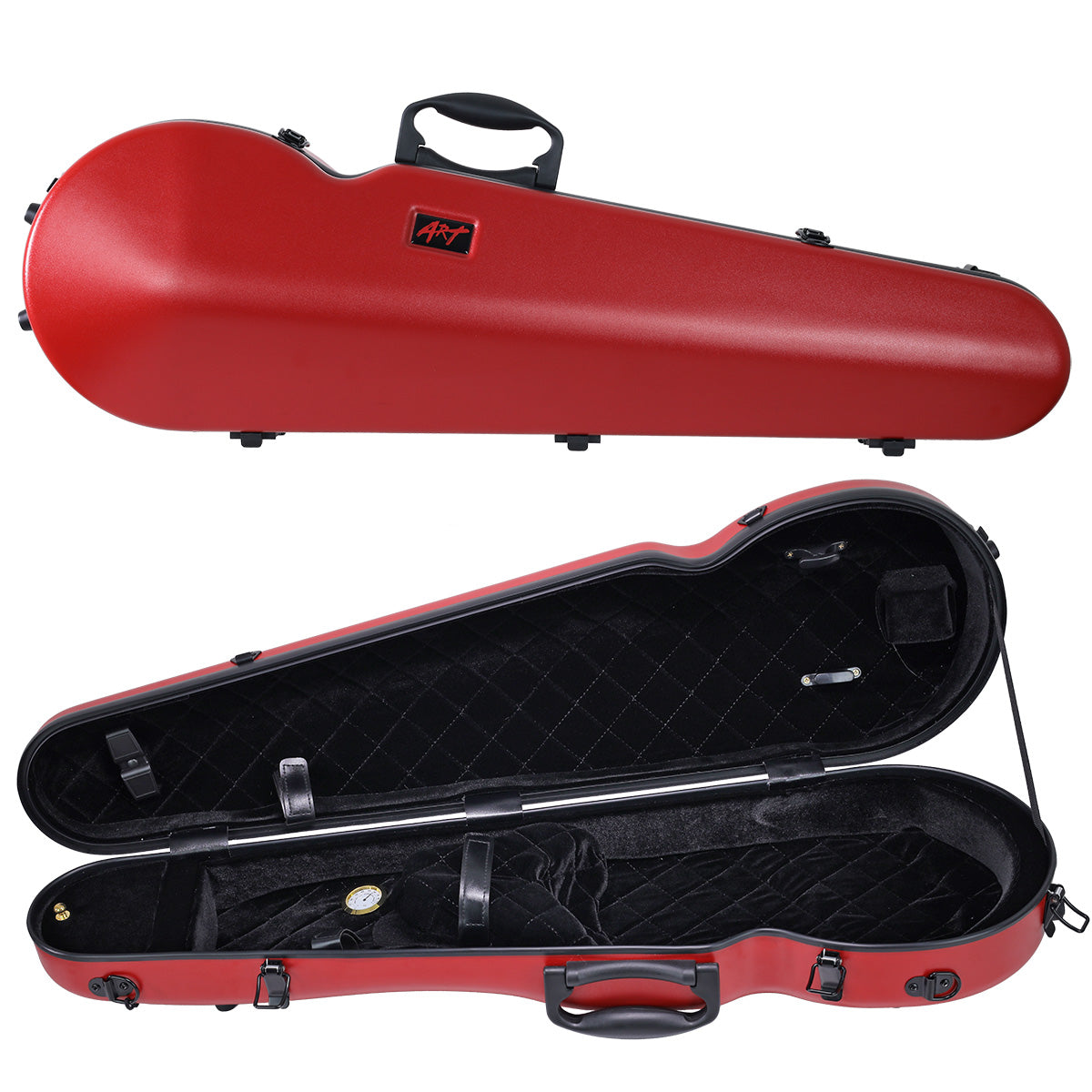ART Shaped Violin Case 4/4-3/4 Cherry Red