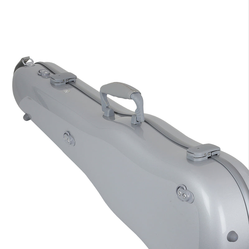 JML Carbon Fibre 1.5 Shaped Violin Case Silver 4/4