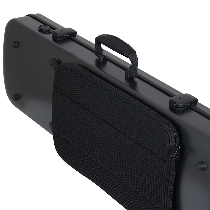 JML Polycarbonate 2.4 Oblong Violin Case Metallic Black 4/4