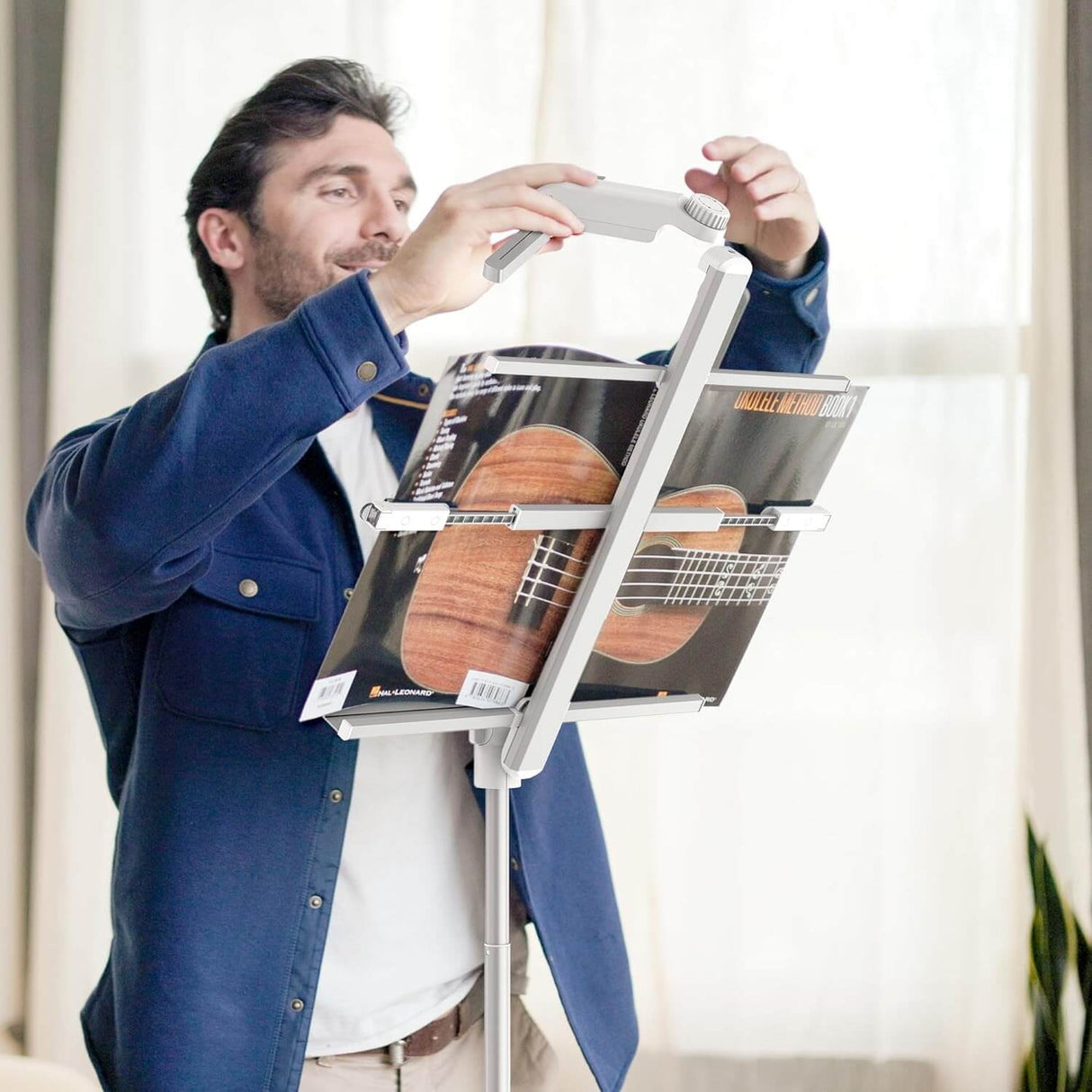 Music Stand Light- KraftGeek Bravo Foldable Music Stand Light, White