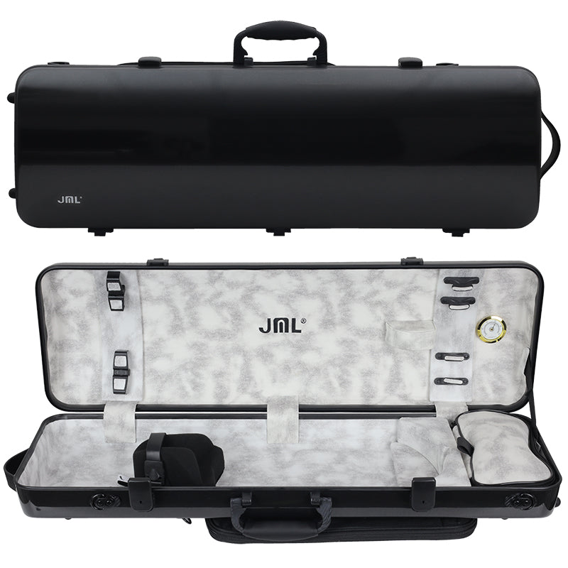 JML Carbon Fibre 1.8 Oblong Violin Case Black 4/4