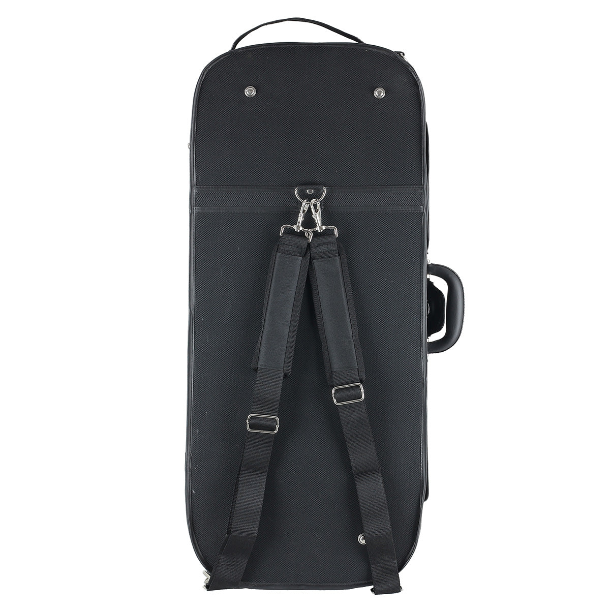 Double Case for Violin/Viola - Kreisler Black Exterior/Black and Beige Interior Hygrometer 4 Bow Spinners