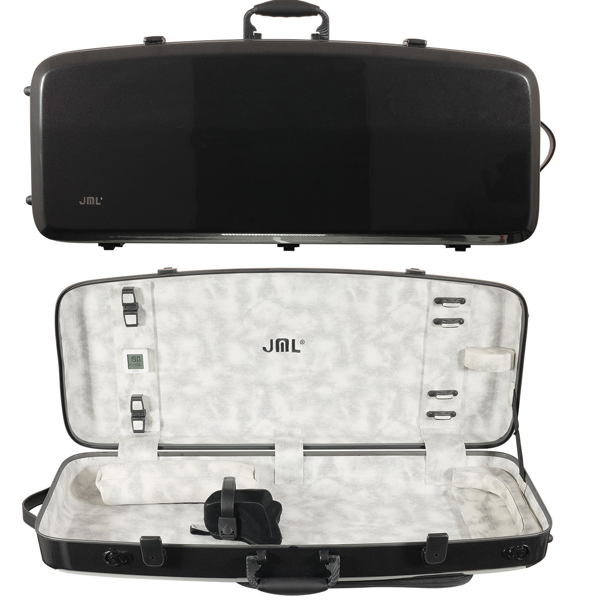 JML Carbon Fibre Adjustable 2.3 Oblong Viola Case Black 15-16.5"