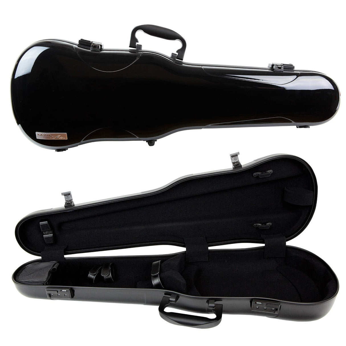 GEWA Air 2.0 Shaped Adjustable Viola Case Black Gloss 13"-17"
