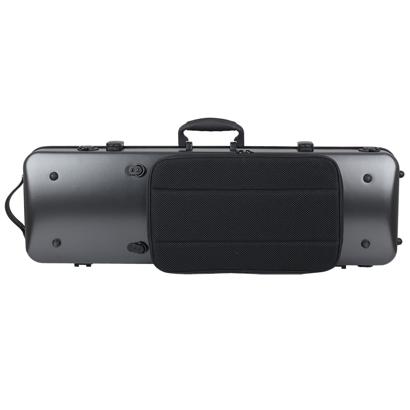 JML Polycarbonate 2.4 Oblong Violin Case Metallic Black 4/4