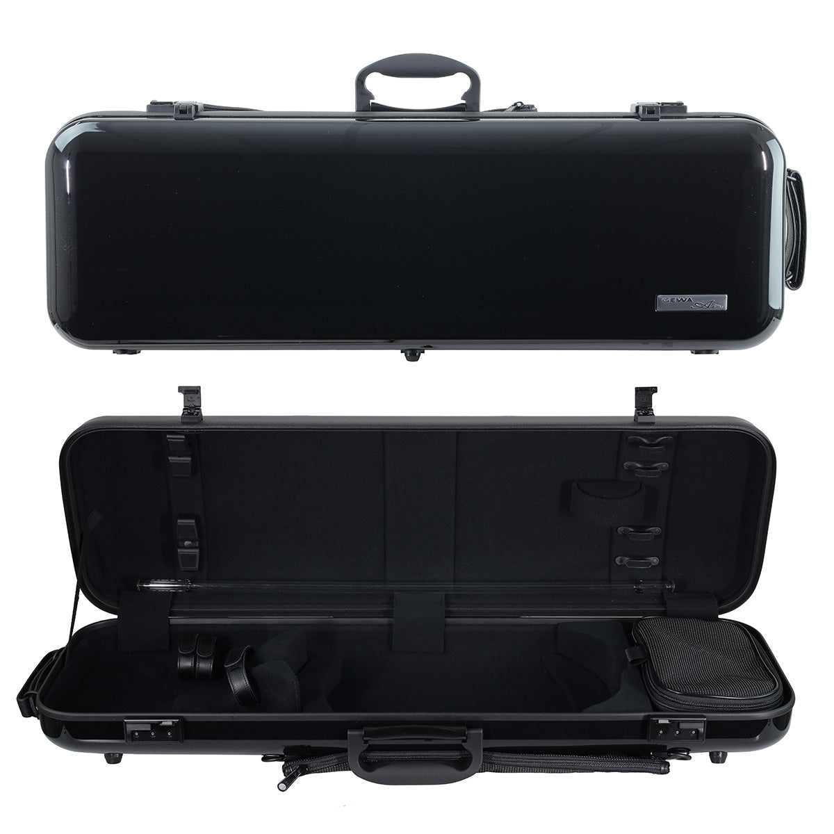 GEWA Air 2.1 Oblong Violin Case with Subway Handle Black Gloss 4/4