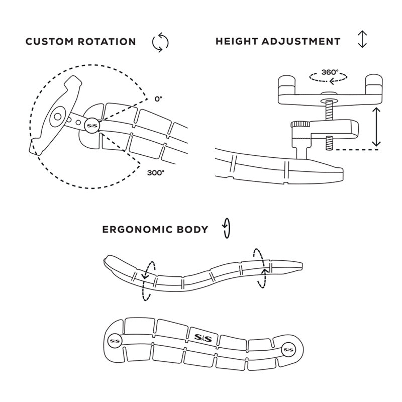SAS Carbon Composite Violin Shoulder Rest 3/4-4/4