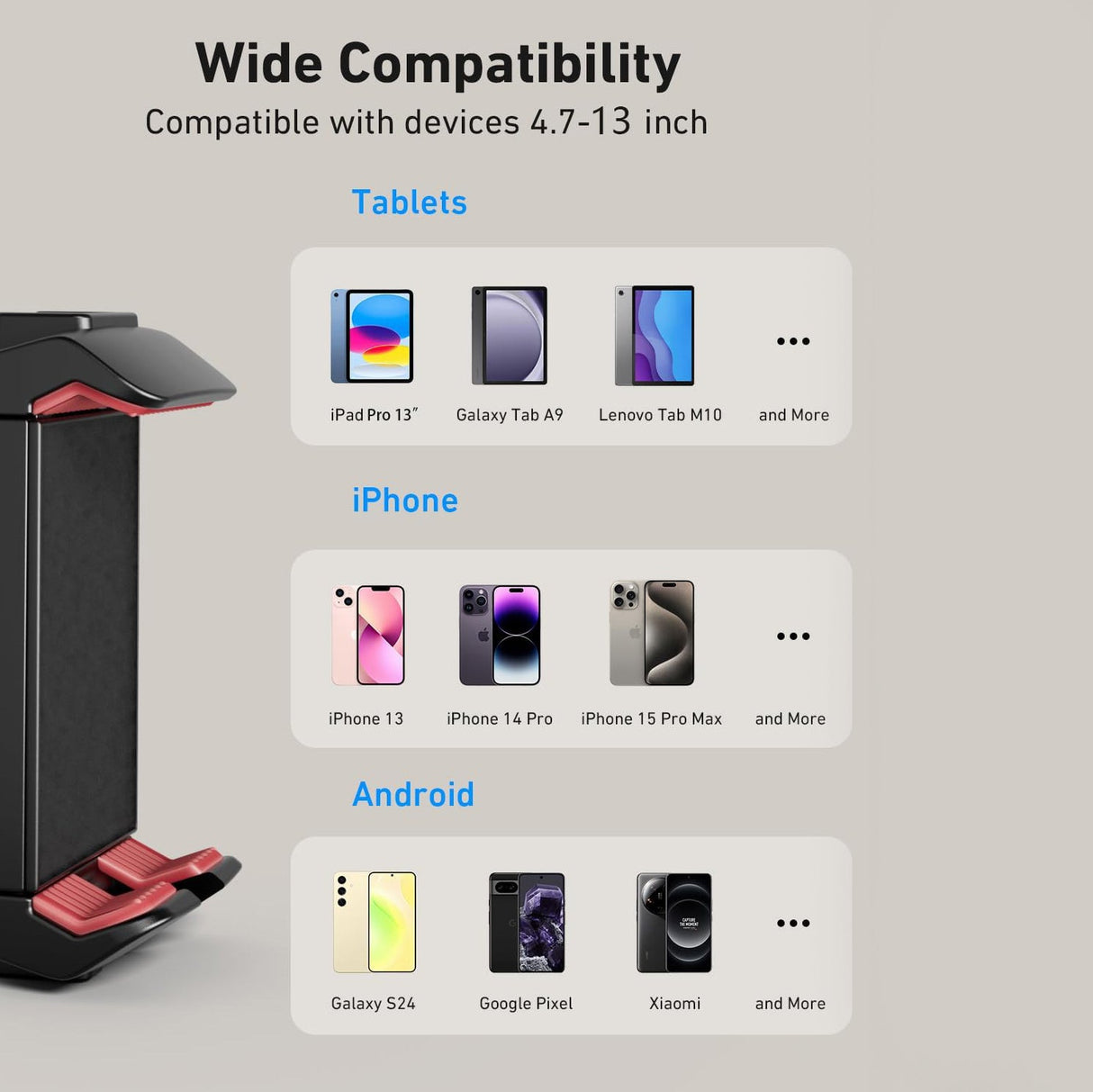 Music Stand - KraftGeek Bravo Music Stand with Bag, Light, and Phone/Tablet Mount, Black