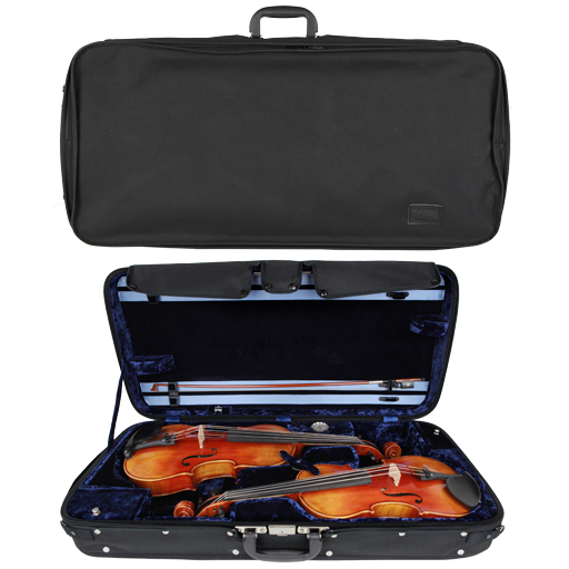 GEWA Concerto Double Case for 1 Violin/1 Viola Black/Blue