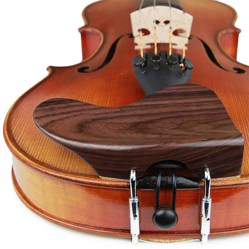 V.A. Berber Violin Chinrest Rosewood with Chrome Fittings