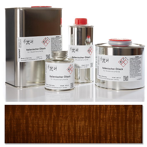 Hammerl Italian Oil Colour Varnish, Brown, 250ml