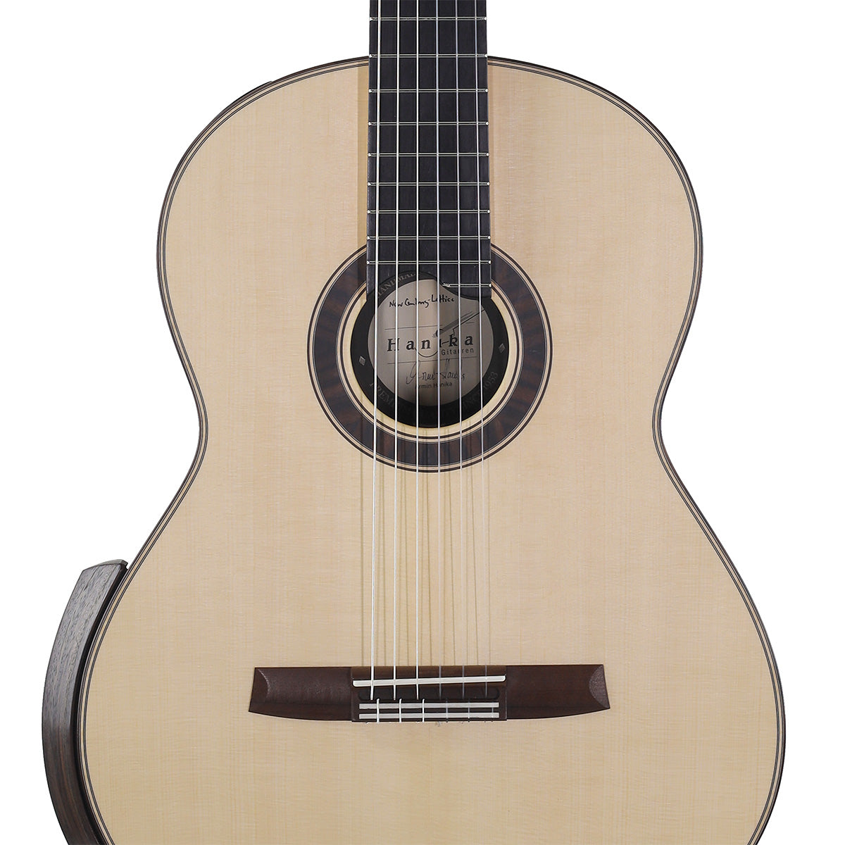 Hanika New Century Lattice Concert Line Classical Guitar with Hiscox Case