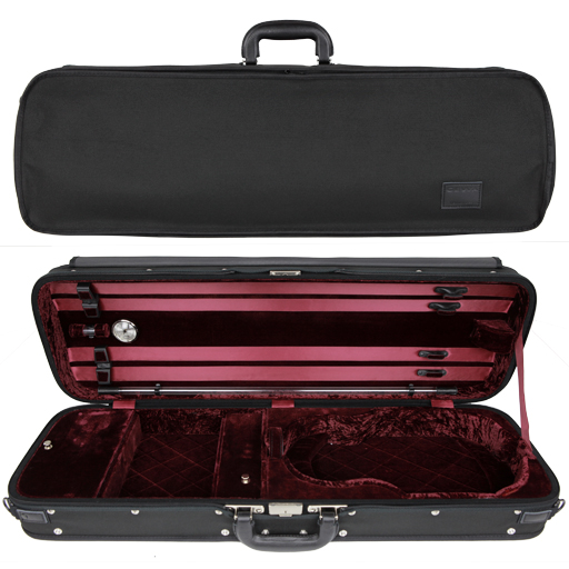 Violin Case - Gewa Liuteria Atlanta Oblong, Black/Red, 4/4 - Special Order Only