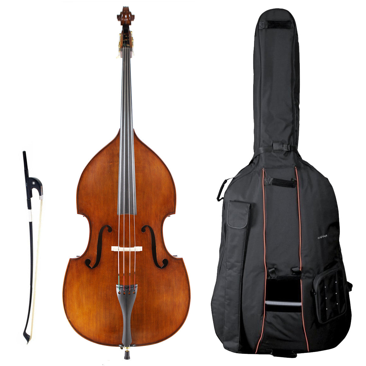 Kreisler #100 Double Bass Outfit with German Style Bow 1/2