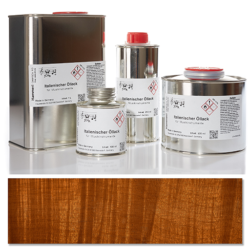 Hammerl Italian Oil Colour Varnish, Golden Brown, 250ml