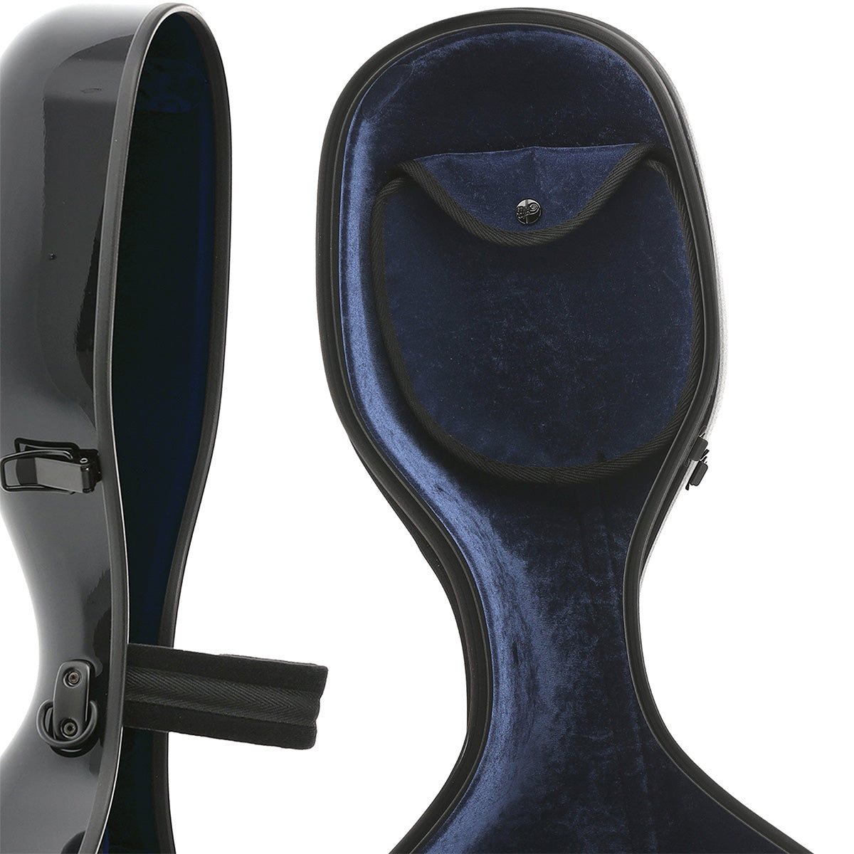GEWA Air 3.9 Cello Case Black Gloss with Blue Interior