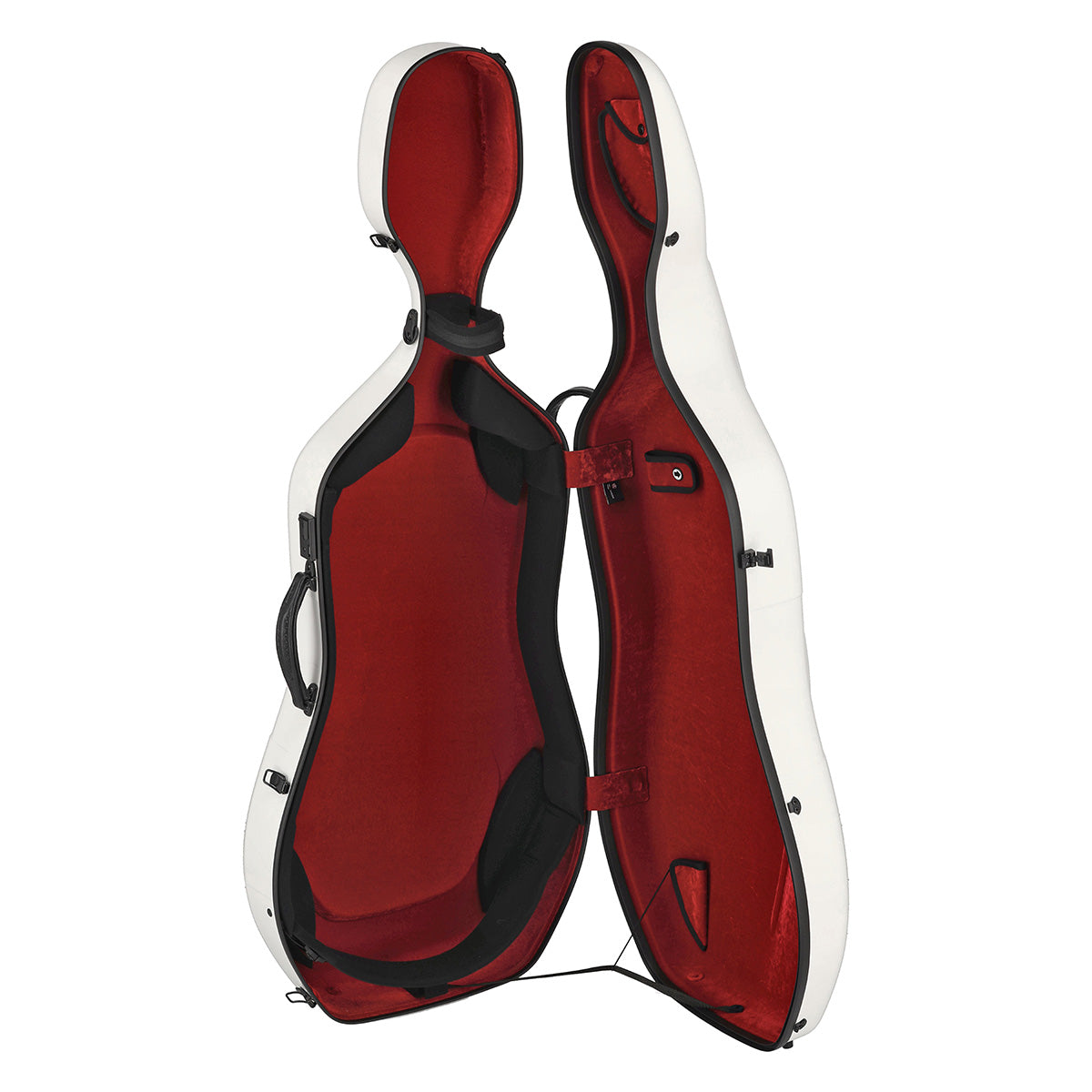 GEWA Air 3.9 Cello Case White Gloss with Red Interior