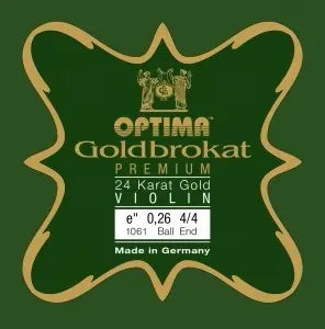 Optima Goldbrokat Premium 24K Gold Violin, E (Med 0.26/Ball), 4/4