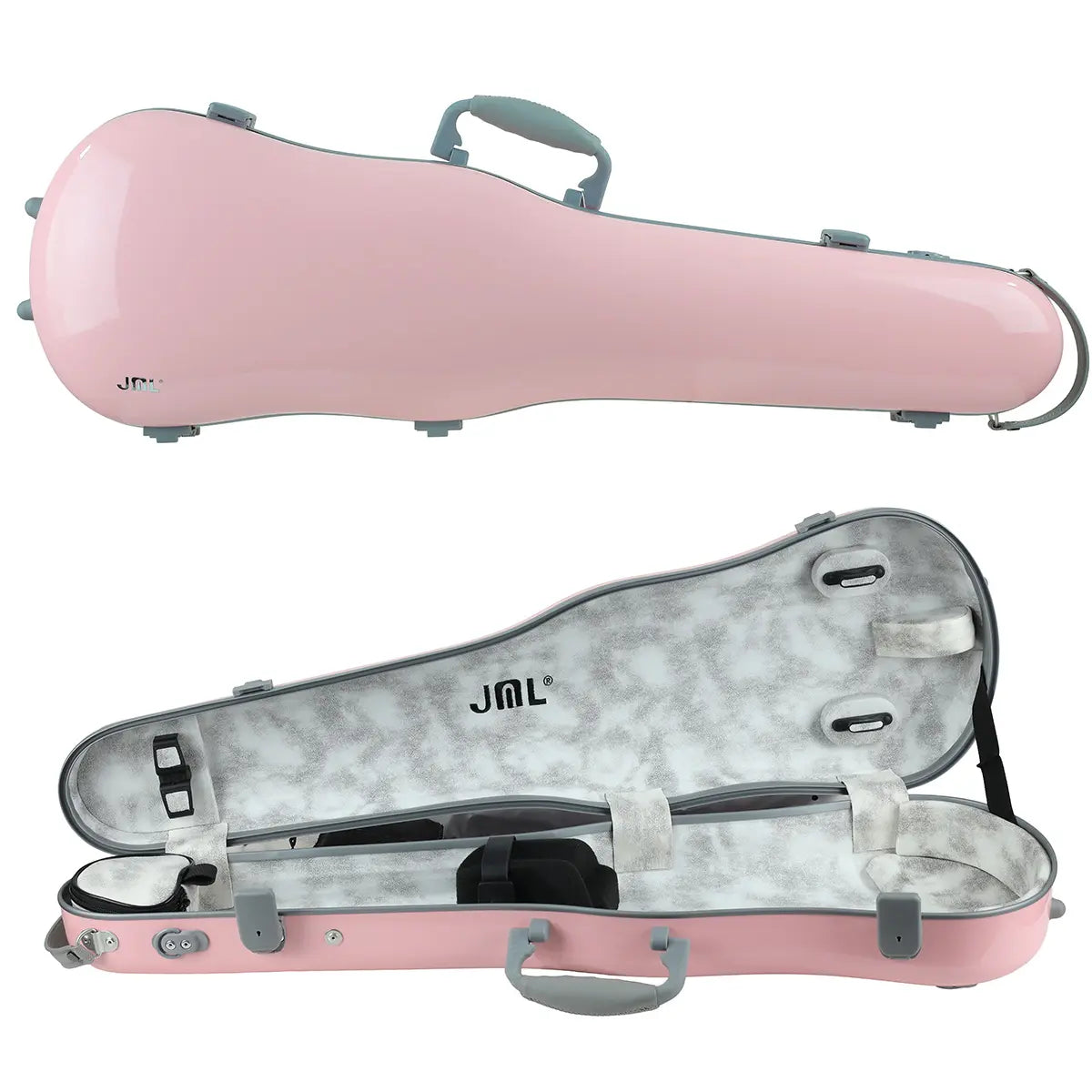 JML Carbon Fibre 1.5 Shaped Violin Case Sakura Pink 4/4