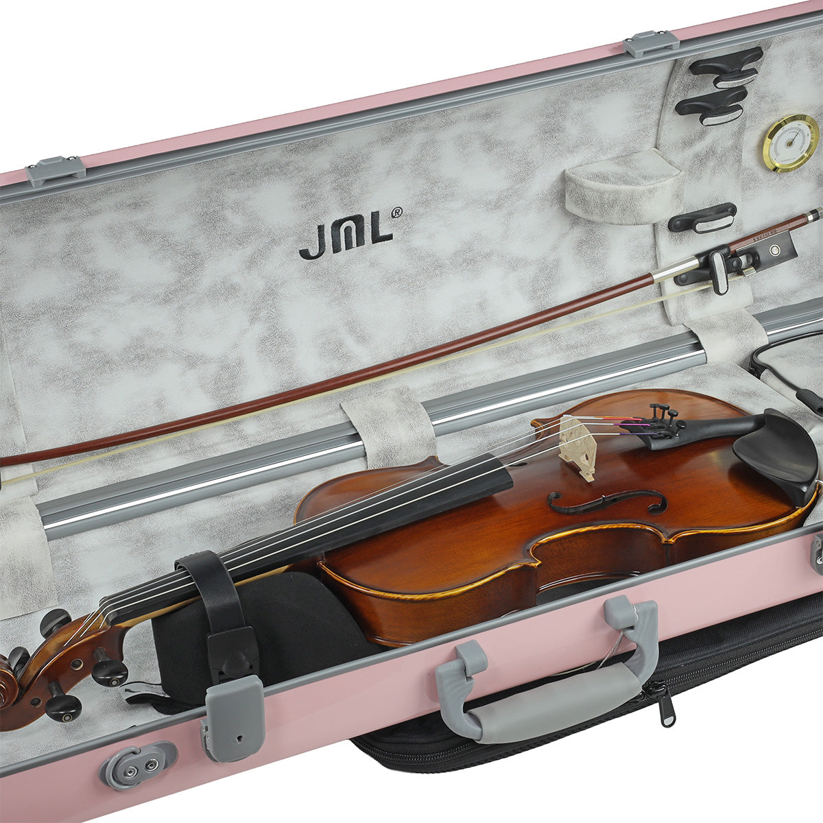 JML Carbon Fibre 1.8 Oblong Violin Case Sakura Pink 4/4