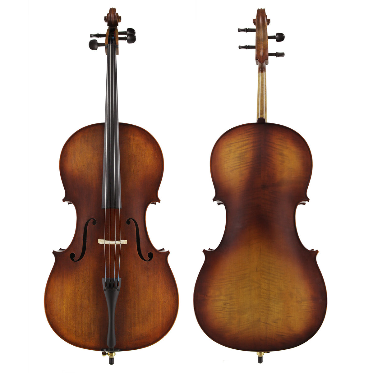 Kreisler #130 Beginner Cello Outfit with Larsen Aurora Strings and Pod Case 1/2 Half Size
