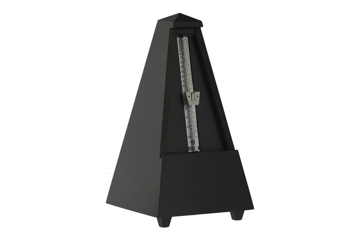 Wittner Pyramid Wood Metronome with Bell Black