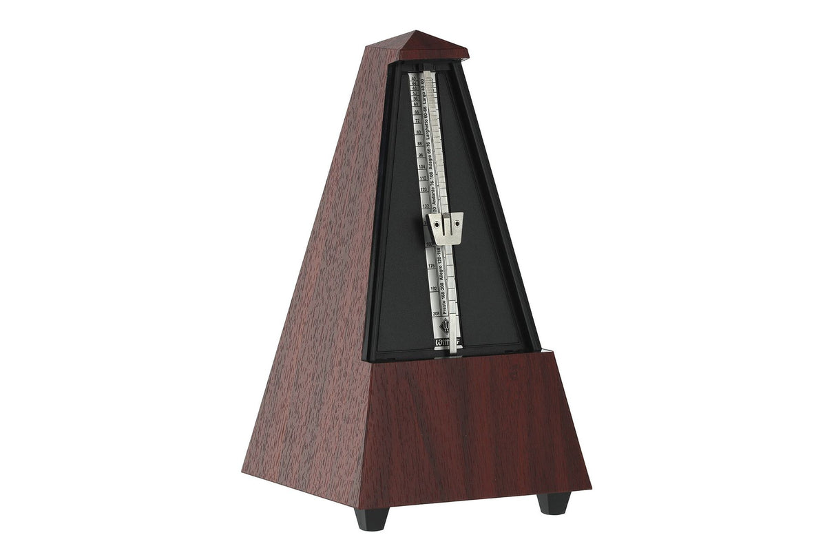 Wittner Pyramid Plastic Metronome with Bell Mahogany