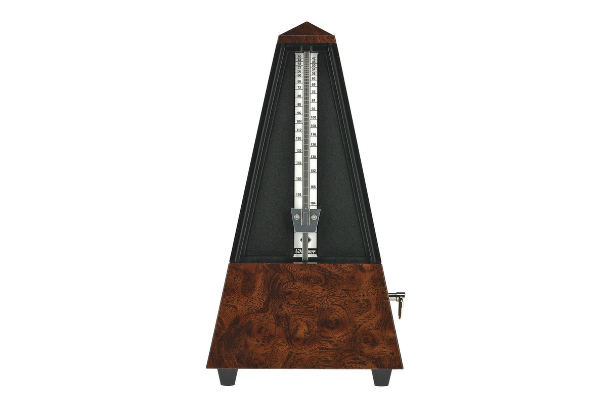 Wittner Pyramid Plastic Metronome Burr Walnut Effect