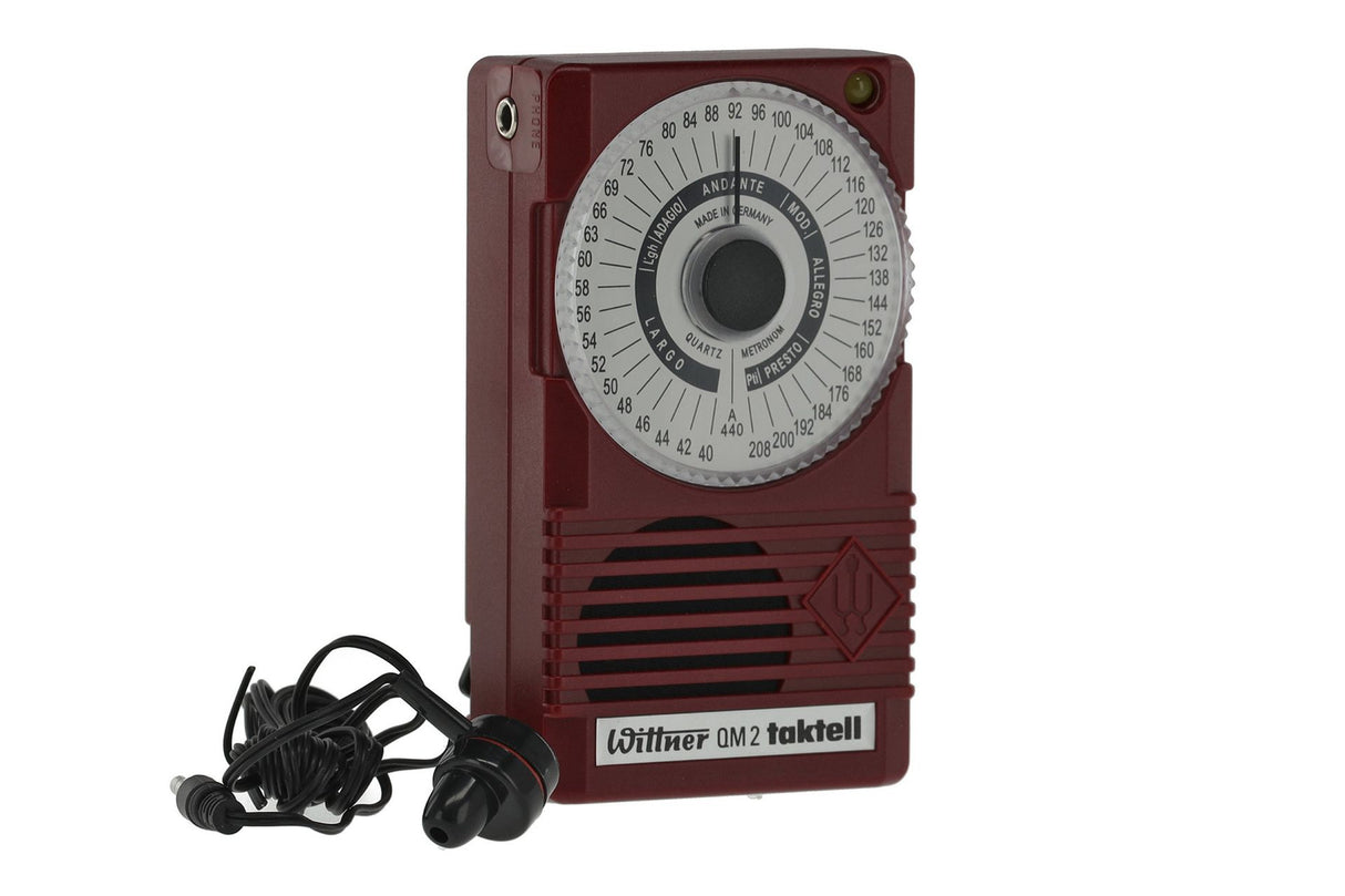 Wittner QM2 Metronome Ruby Red with Headphones