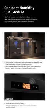Lenthem CMI-355DT Humidity Control Cabinet for Cello Black