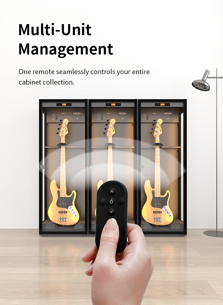 Lenthem CMI-195DT Humidity Control Cabinet for Bass Guitar Black