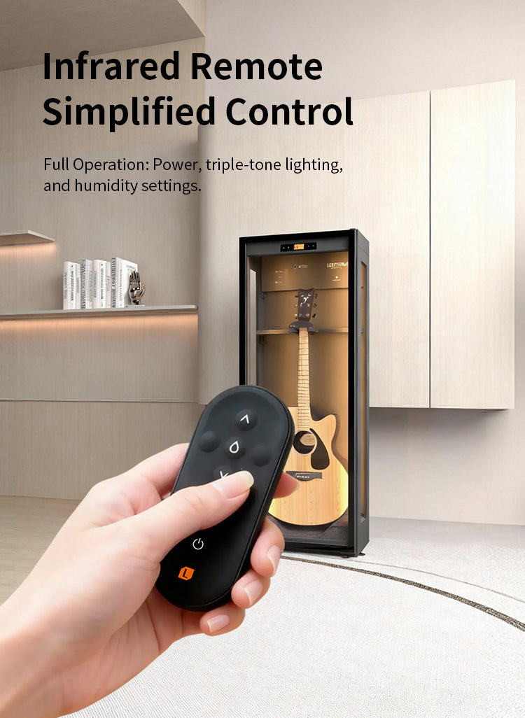 Lenthem CMI-185DT Humidity Control Cabinet for Acoustic Guitar Black