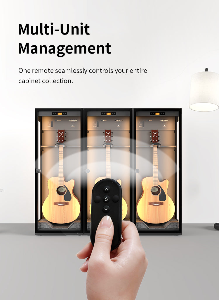 Lenthem CMI-185DT Humidity Control Cabinet for Acoustic Guitar Black