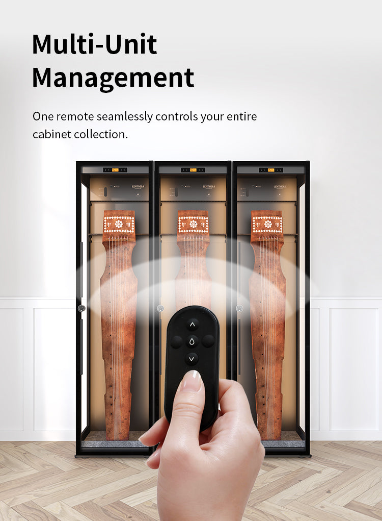Lenthem CMIW-345DT Humidity Control Cabinet for Guzheng White