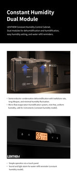 Lenthem CMI-1605DT Humidity Control Cabinet for Harp Black