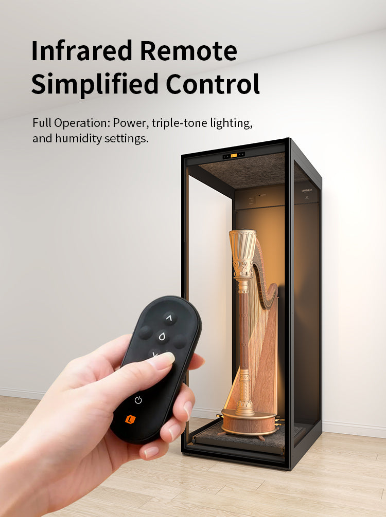 Lenthem CMI-1605DT Humidity Control Cabinet for Harp Black