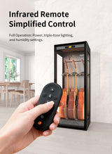Lenthem CMIW-305DT Humidity Control Cabinet for 3 Acoustic Guitars White